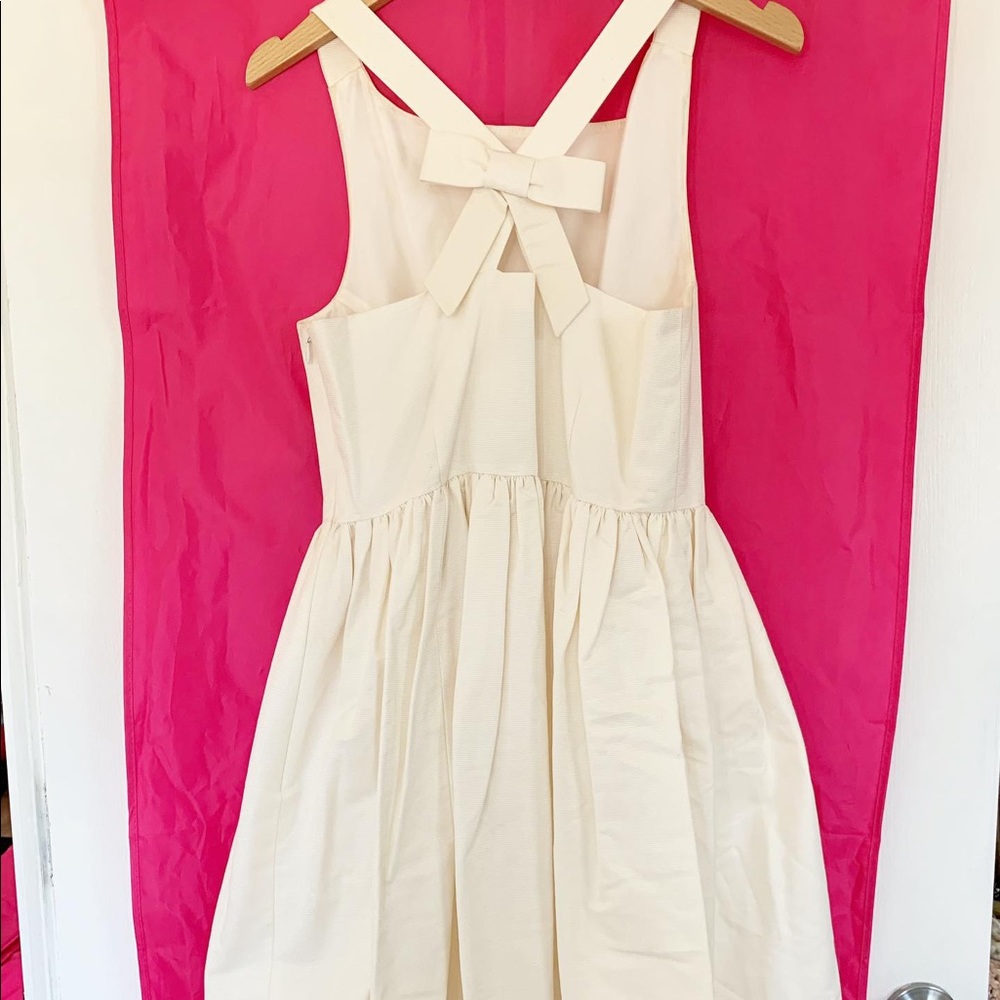 White bow back kate spade dress